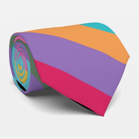 Zomerstrepen diagonale stropdas (Opgerold)