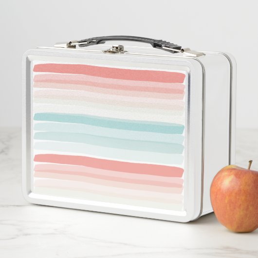 zomerstrepen in koraal en turkooizen (In situ)