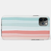 zomerstrepen in koraal en turkooizen Case-Mate iPhone case (Achterkant (horizontaal))