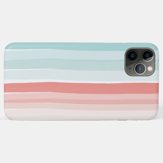 zomerstrepen in koraal en turkooizen Case-Mate iPhone case (Achterkant (horizontaal))