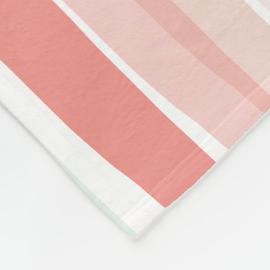 zomerstrepen in koraal en turkooizen fleece deken (Hoek)