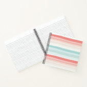 zomerstrepen in koraal en turkooizen notitieboek (Binnen)