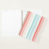 zomerstrepen in koraal en turkooizen planner (Display)
