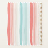 zomerstrepen in koraal en turkooizen planner (Achterkant)