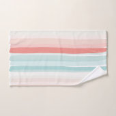 Zomerstrepen in koraal en turquoise 2 bad handdoek (Handdoek)