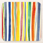 zomerstrepen kartonnen onderzetters (Voorkant)