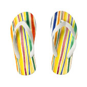 zomerstrepen kinder teenslippers (Voetbed)