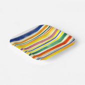zomerstrepen papieren bordje (Gebogen)