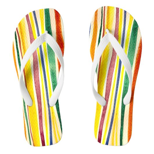 zomerstrepen teenslippers (Voetbed)