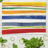 zomerstrepen theedoek (Gevouwen)
