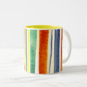 zomerstrepen tweekleurige koffiemok (Voorkant rechts)