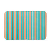 ZomerStripes, Aqua, Coral Oranje en Brown Badmat (Voorkant)