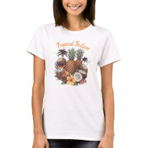 Zomerstyle Tropische Haardracht Grafisch T-shirt