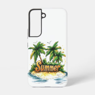 Zomertekst - Tropisch zomer eiland Samsung Galaxy Hoesje