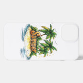 Zomertekst - Tropisch zomereiland iPhone Hoesje (Achterkant horizontaal)