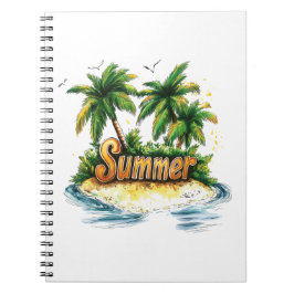 Zomertekst - Tropisch zomereiland Notitieboek