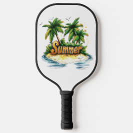 Zomertekst - Tropisch zomereiland Pickleball Paddle