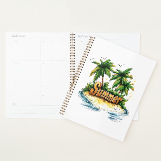 Zomertekst - Tropisch zomereiland Planner (Display)