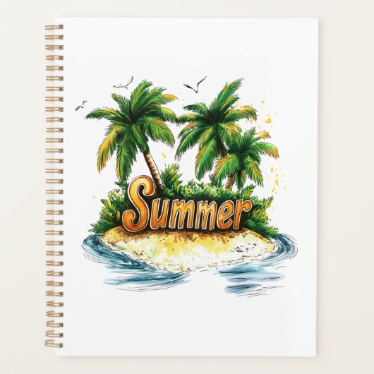 Zomertekst - Tropisch zomereiland Planner (Voorkant)