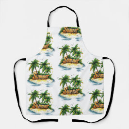 Zomertekst - Tropisch zomereiland Schort