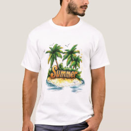 Zomertekst - Tropisch zomereiland T-shirt