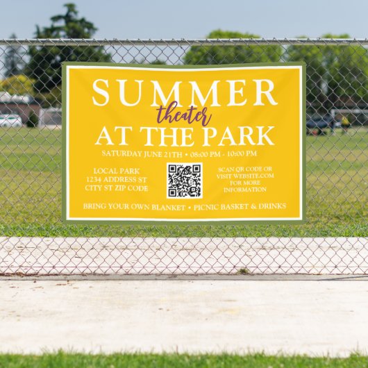 Zomertheater in het park | Outdoor Event Sign Spandoek (Insitu)