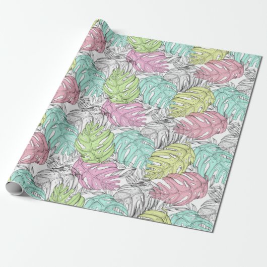 zomerthema cadeaupapier (Uitgerold)