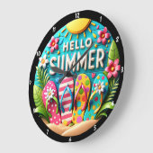 Zomerthema Teenslippers en levendige decoraties Grote Klok (Hoek)