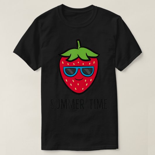 Zomertijd aardbeienfruit t-shirt (Design voorkant)