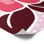 Zomertijd Bloeiende Roze Hibiscus & Vlinder Roze Poster (Hoek)