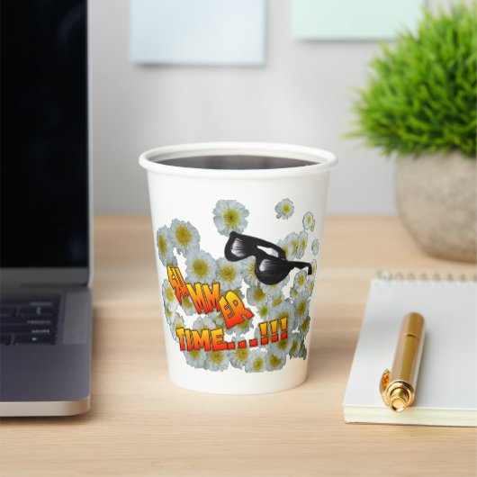 Zomertijd Bloemen Papieren Bekers (Insitu)