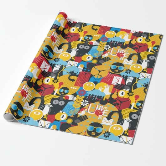 zomertijd cadeaupapier (Uitgerold)