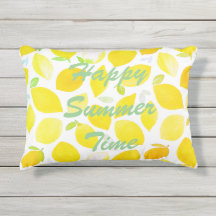 Zomertijd citruspatroon geel wit en tekst