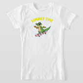 ZOMERTIJD Cool Crocodile Cartoon T-shirt (Laagn)