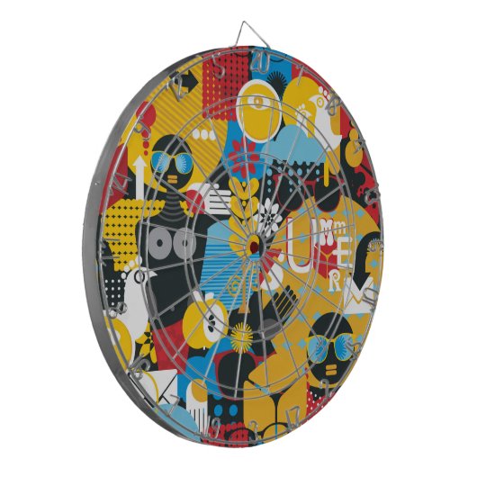 zomertijd dartbord (Voorkant Links)