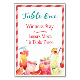 Zomertijd Drink tafel Kaart One Bunco