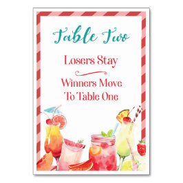 Zomertijd Drink tafel Kaart twee bunco