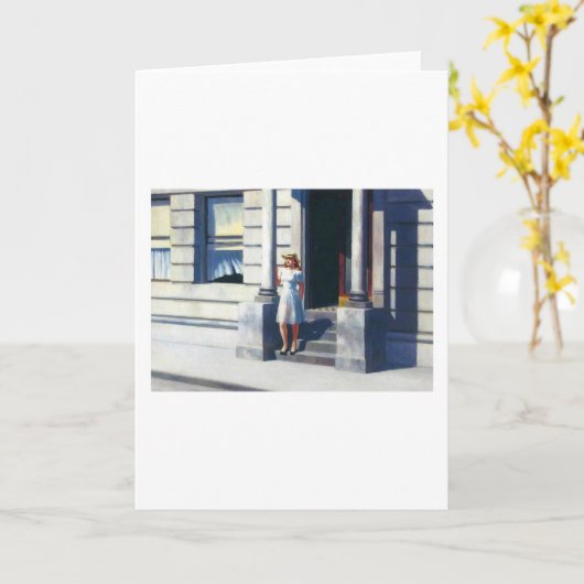 Zomertijd - Edward Hopper Kaart (Gele Bloem)