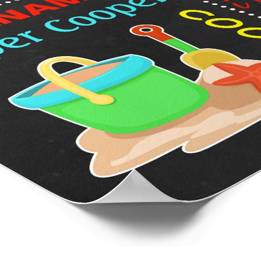 Zomertijd Eerste 1e 2e verjaardag bord Poster (Hoek)