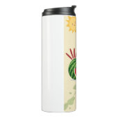 Zomertijd fruit tumbler | Leuke citroen en waterme Thermosbeker (Gedraaid links)