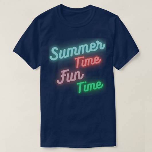 Zomertijd Fun Time Fun Summer Beach Sand Surf De T-shirt (Design voorkant)