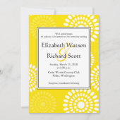 Zomertijd gele bloemen bruiloft uitnodiging (Voorkant)