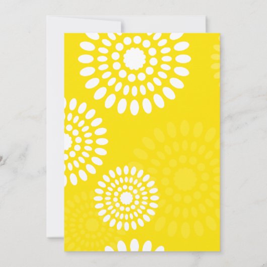 Zomertijd gele bloemen bruiloft uitnodiging (Achterkant)