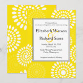 Zomertijd gele bloemen bruiloft uitnodiging (Voorkant / Achterkant)