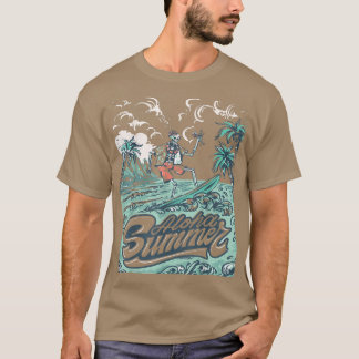 zomertijd Hallo zomervakantie met het skelet T-shirt