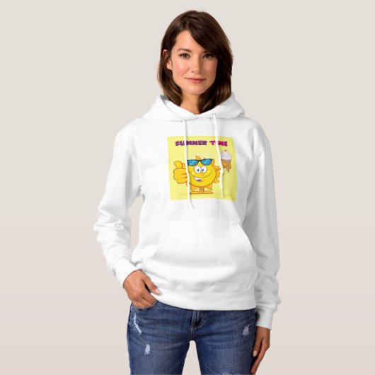 zomertijd hoodie (Voorkant volledig)