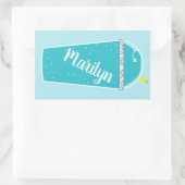 Zomertijd Icy Koude Drink Gepersonaliseerde Sticke Rechthoekige Sticker (Tas)