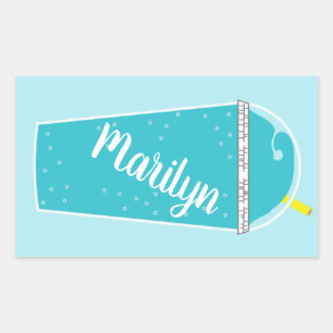 Zomertijd Icy Koude Drink Gepersonaliseerde Sticke Rechthoekige Sticker