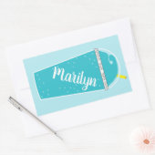 Zomertijd Icy Koude Drink Gepersonaliseerde Sticke Rechthoekige Sticker (Envelop)