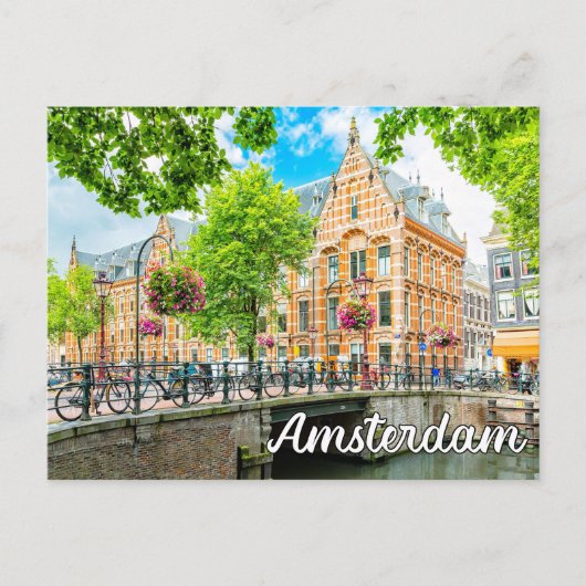 Zomertijd in Amsterdam, Nederland Briefkaart (Voorkant)